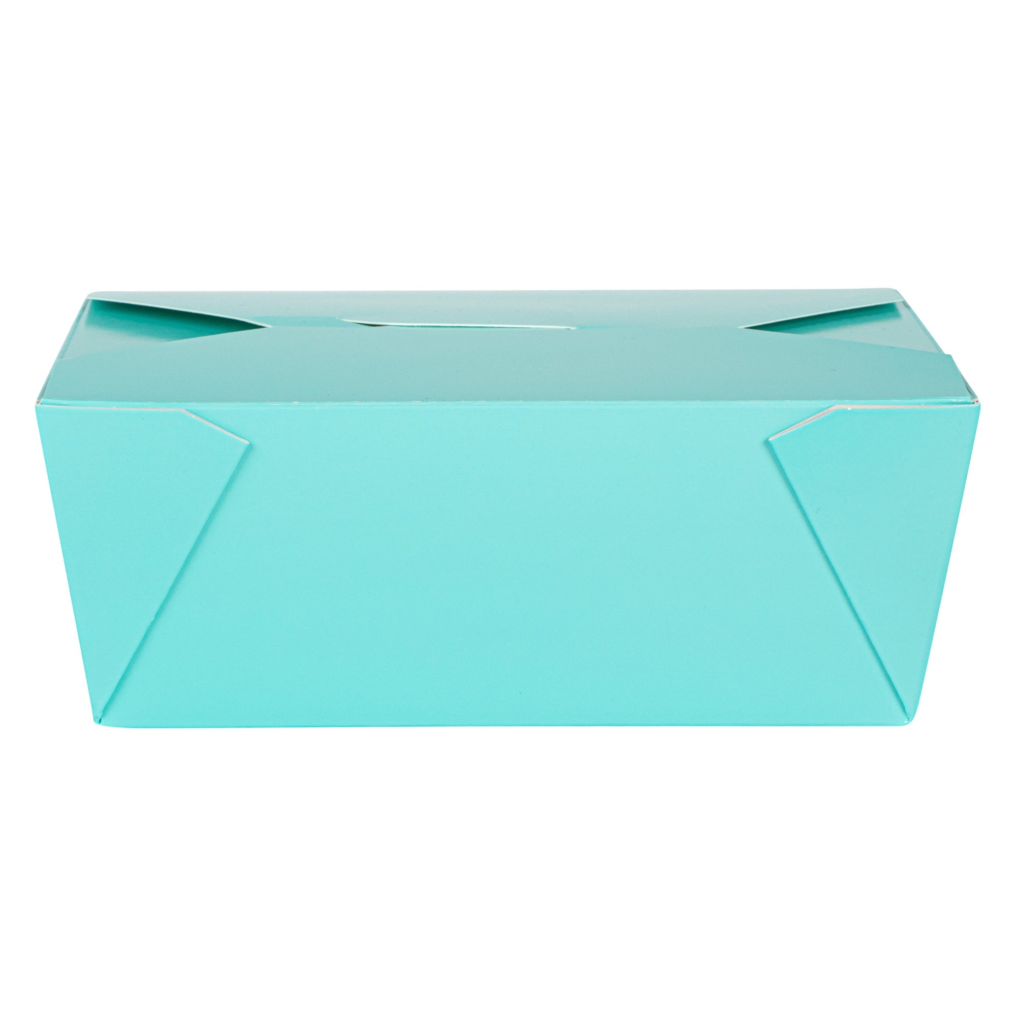 Bio Tek 45 oz Rectangle Turquoise Paper #8 Bio Box Take Out Container - 6 3/4" x 5 1/2" x 2 1/2" - 50 count box