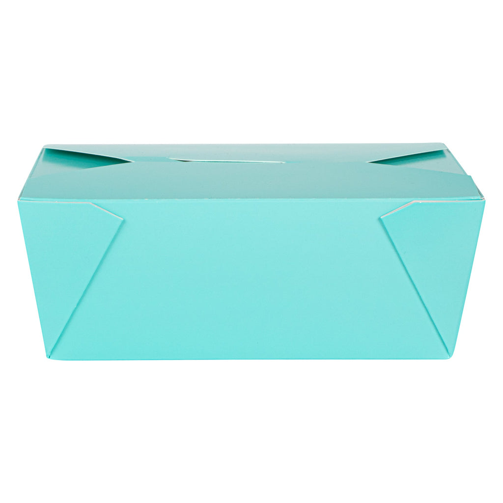 Bio Tek 45 oz Rectangle Turquoise Paper #8 Bio Box Take Out Container - 6 3/4" x 5 1/2" x 2 1/2" - 200 count box