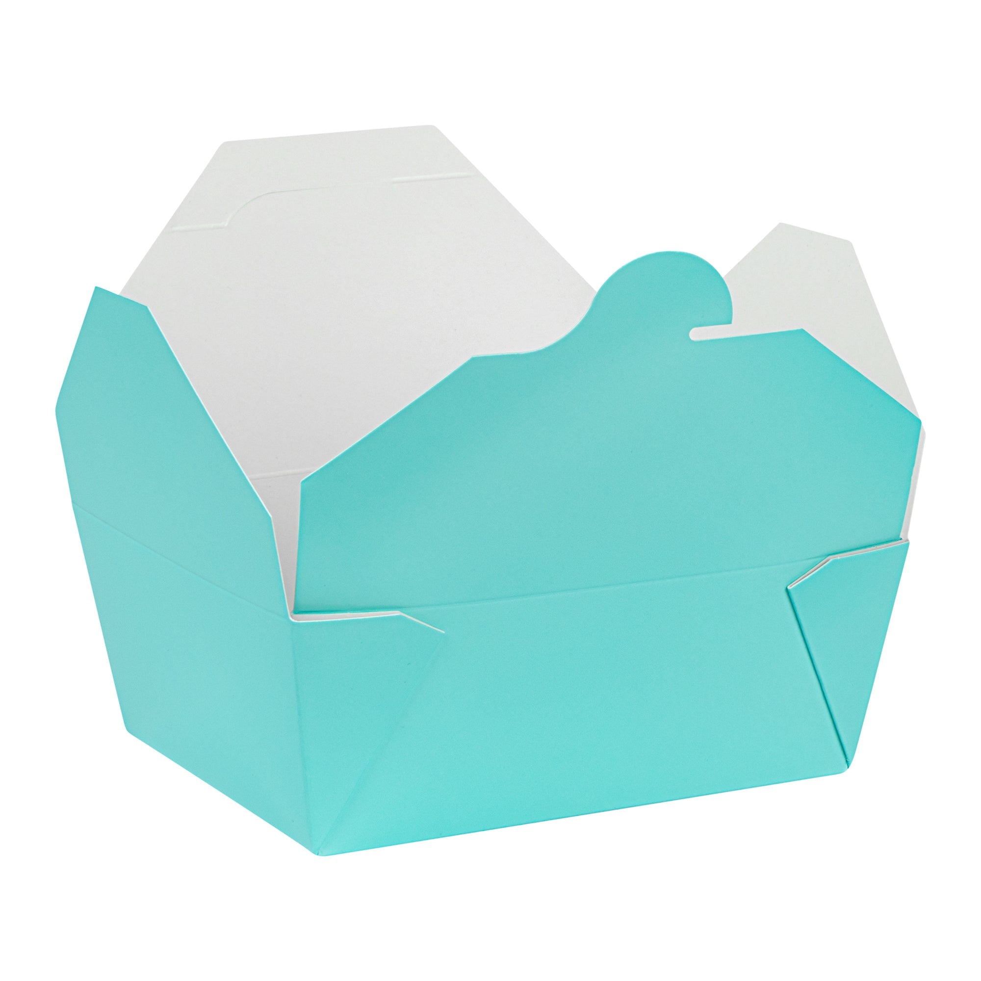 Bio Tek 45 oz Rectangle Turquoise Paper #8 Bio Box Take Out Container - 6 3/4" x 5 1/2" x 2 1/2" - 200 count box