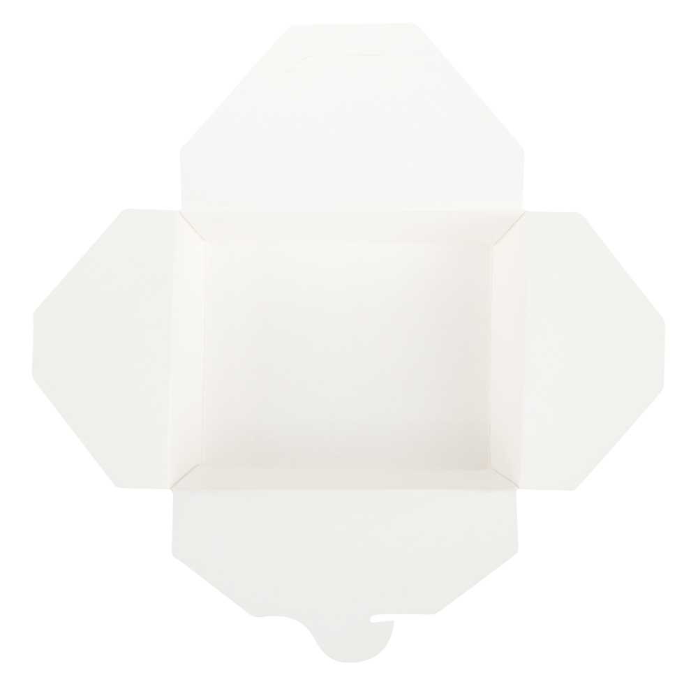 Bio Tek 45 oz Rectangle White Paper #8 Bio Box Take Out Container - 6 3/4" x 5 1/2" x 2 1/2" - 50 count box