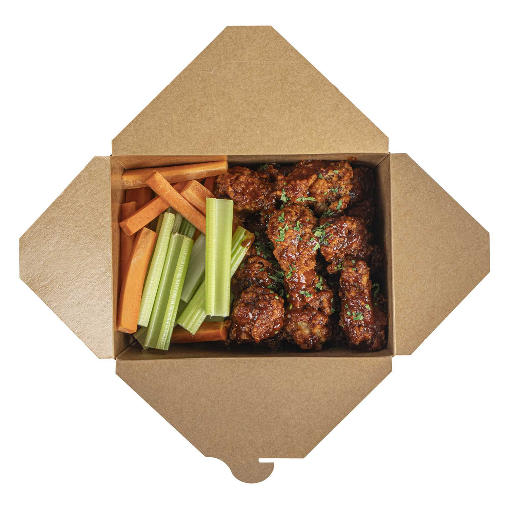 Bio Tek 98 oz Rectangle Kraft Paper #4 Bio Box Take Out Container - 8 1/2" x 6 1/4" x 3 1/2" - 200 count box