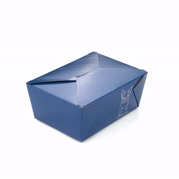 Bio Tek 98 oz Frenchie Paper #4 Bio Box Take Out Container - 8 1/2" x 6 1/4" x 3 1/2" - 200 count box