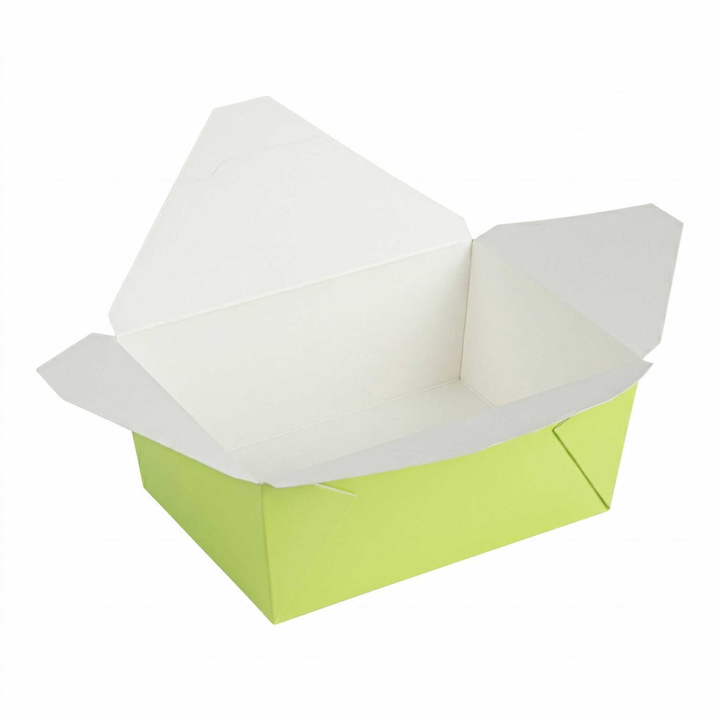 Bio Tek 98 oz Rectangle Eco Green Paper #4 Bio Box Take Out Container - 8 1/2" x 6 1/4" x 3 1/2" - 50 count box