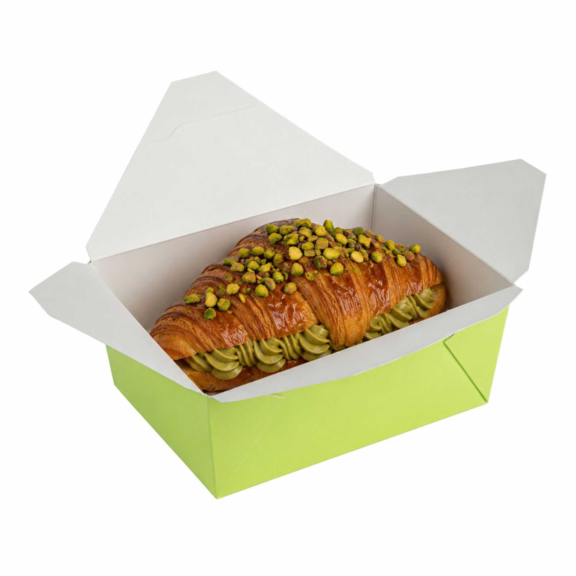 Bio Tek 98 oz Rectangle Eco Green Paper #4 Bio Box Take Out Container - 8 1/2" x 6 1/4" x 3 1/2" - 50 count box