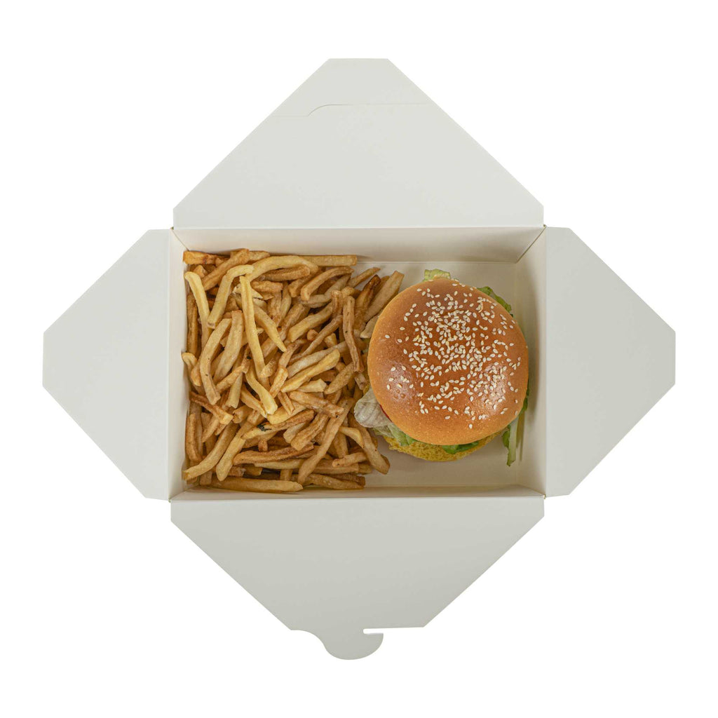 Bio Tek 98 oz Rectangle Eco Green Paper #4 Bio Box Take Out Container - 8 1/2" x 6 1/4" x 3 1/2" - 50 count box