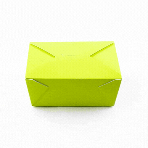 Bio Tek 98 oz Rectangle Eco Green Paper #4 Bio Box Take Out Container - 8 1/2" x 6 1/4" x 3 1/2" - 50 count box