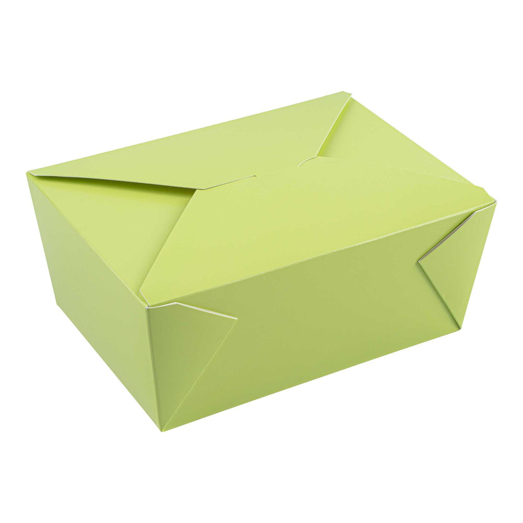 Bio Tek 98 oz Rectangle Eco Green Paper #4 Bio Box Take Out Container - 8 1/2" x 6 1/4" x 3 1/2" - 50 count box