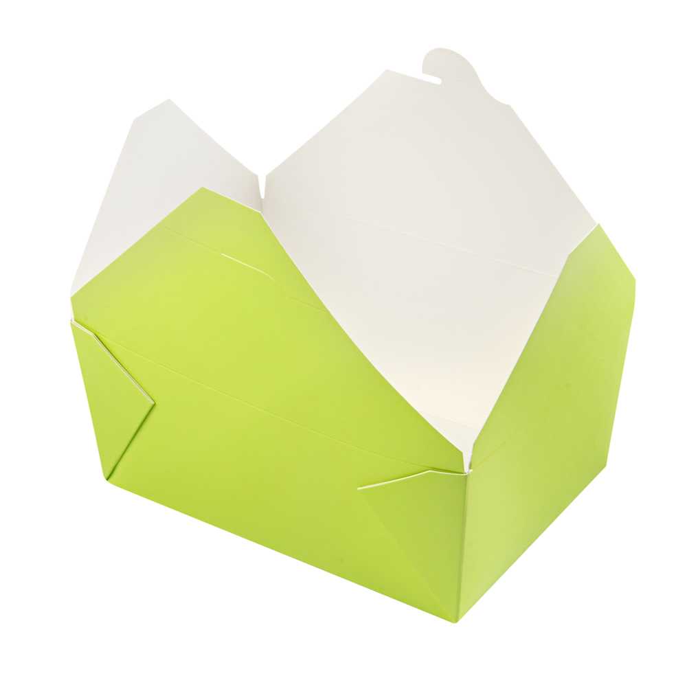 Bio Tek 98 oz Rectangle Eco Green Paper #4 Bio Box Take Out Container - 8 1/2" x 6 1/4" x 3 1/2" - 50 count box