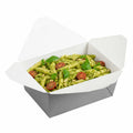 Bio Tek 98 oz Rectangle Gray Paper #4 Bio Box Take Out Container - 8 1/2" x 6 1/4" x 3 1/2" - 50 count box