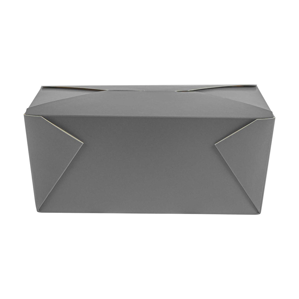 Bio Tek 98 oz Rectangle Gray Paper #4 Bio Box Take Out Container - 8 1/2" x 6 1/4" x 3 1/2" - 200 count box