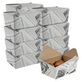 Bio Tek 98 oz Rectangle Newsprint Paper #4 Bio Box Take Out Container - 8 1/2" x 6 1/4" x 3 1/2" - 50 count box