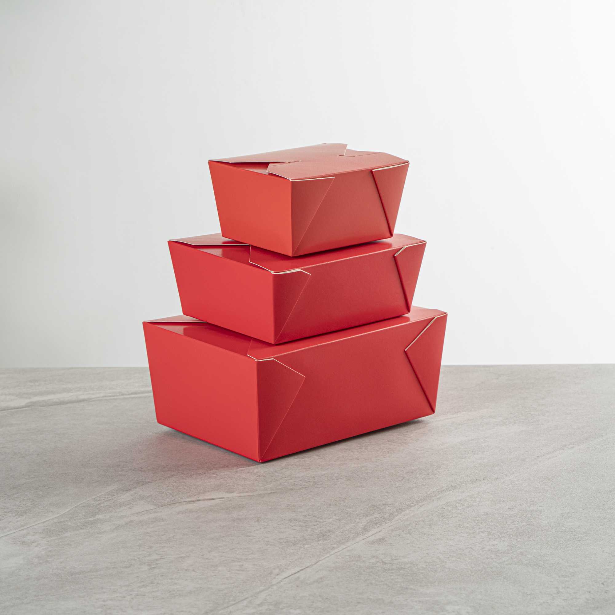 Bio Tek 98 oz Rectangle Red Paper #4 Bio Box Take Out Container - 8 1/2" x 6 1/4" x 3 1/2" - 50 count box