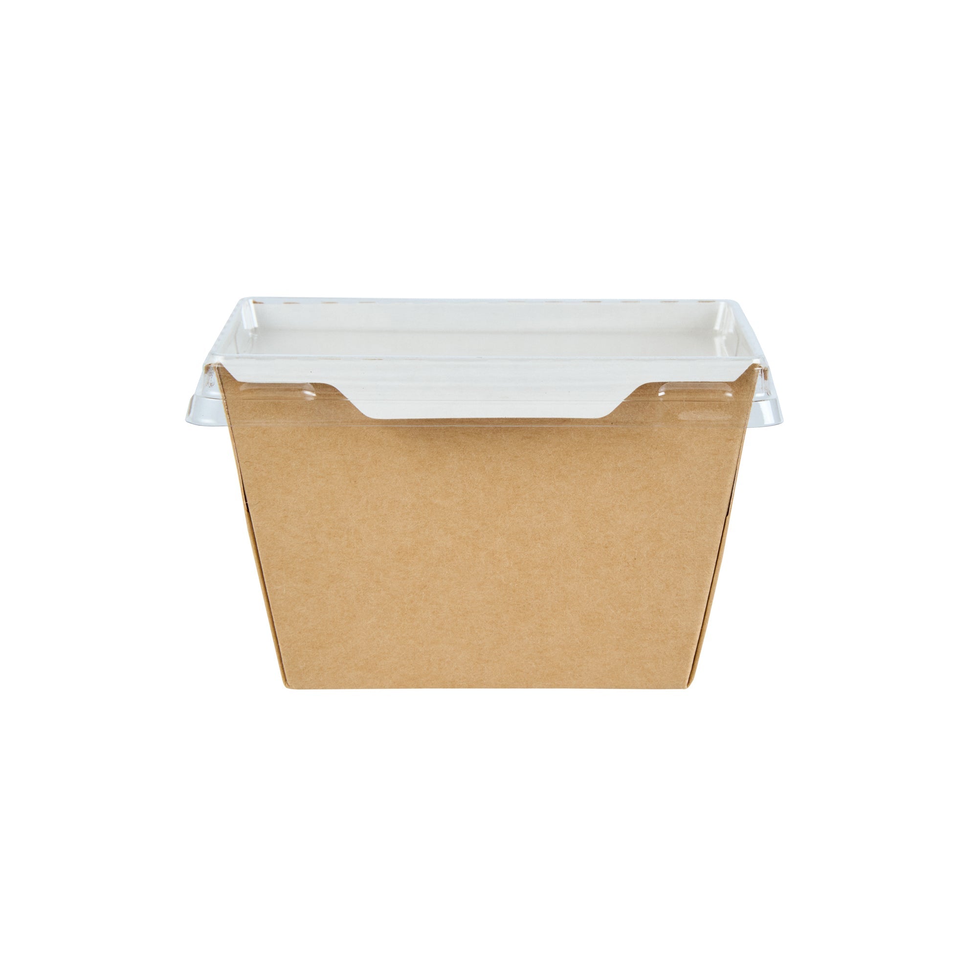 Cafe Vision 17 oz Rectangle Kraft Paper Small Click Lock Container - 4 1/4" x 3 1/4" x 2 3/4" - 200 count box