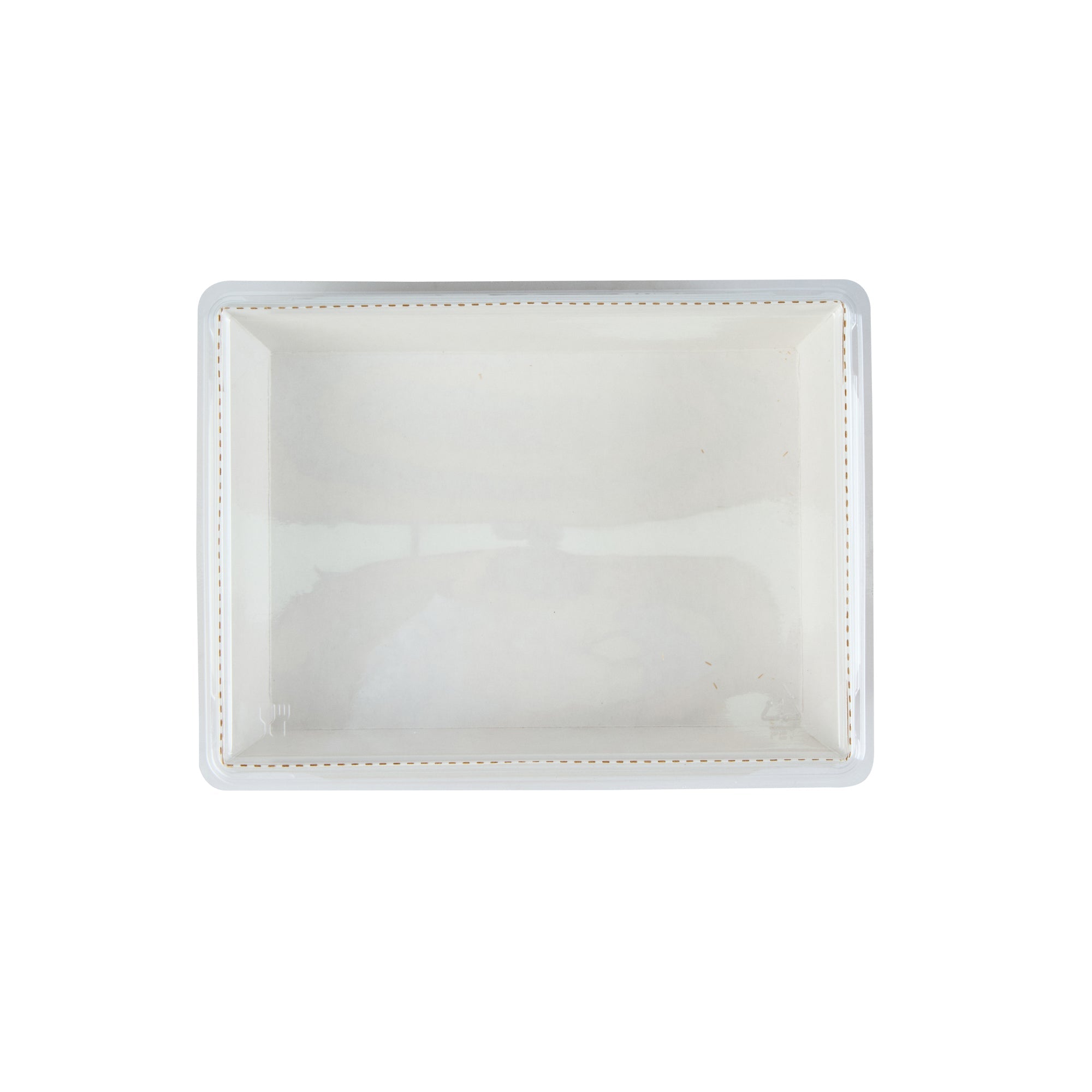 Cafe Vision 34 oz Rectangle Kraft Paper Medium Click Lock Container - 7 1/2" x 5 1/2" x 1 3/4" - 50 count box