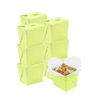 Bio Tek 8 oz Square Eco Green Paper Noodle Take Out Container - 2 3/4" x 2 1/4" x 2 1/2" - 50 count box
