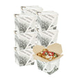 Bio Tek 8 oz Square Newsprint Paper Noodle Take Out Container - 2 3/4" x 2 1/4" x 2 1/2" - 200 count box