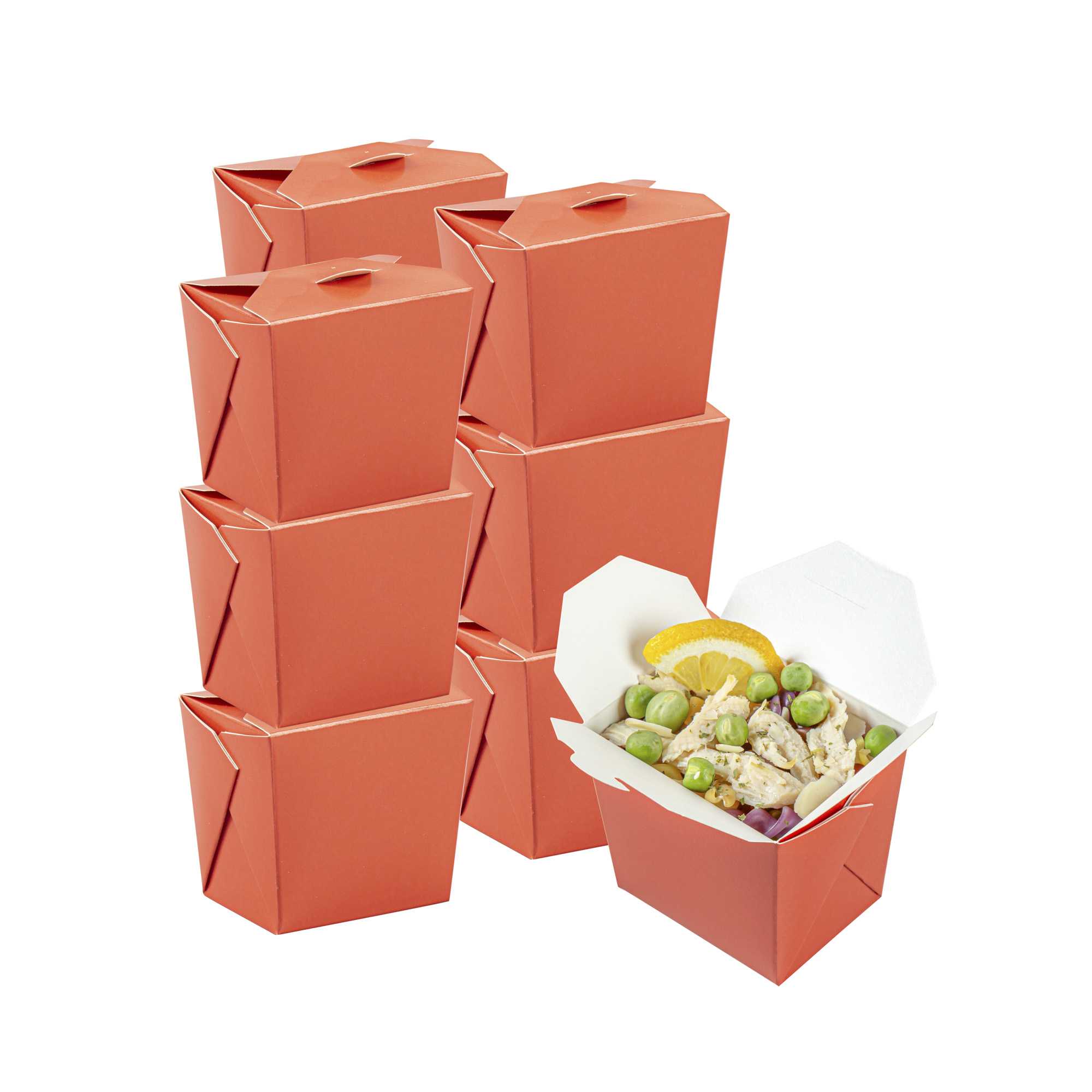 Bio Tek 8 oz Red Paper - 2 3/4'' x 2 1/4'' x 2 1/2'' - 50 count box