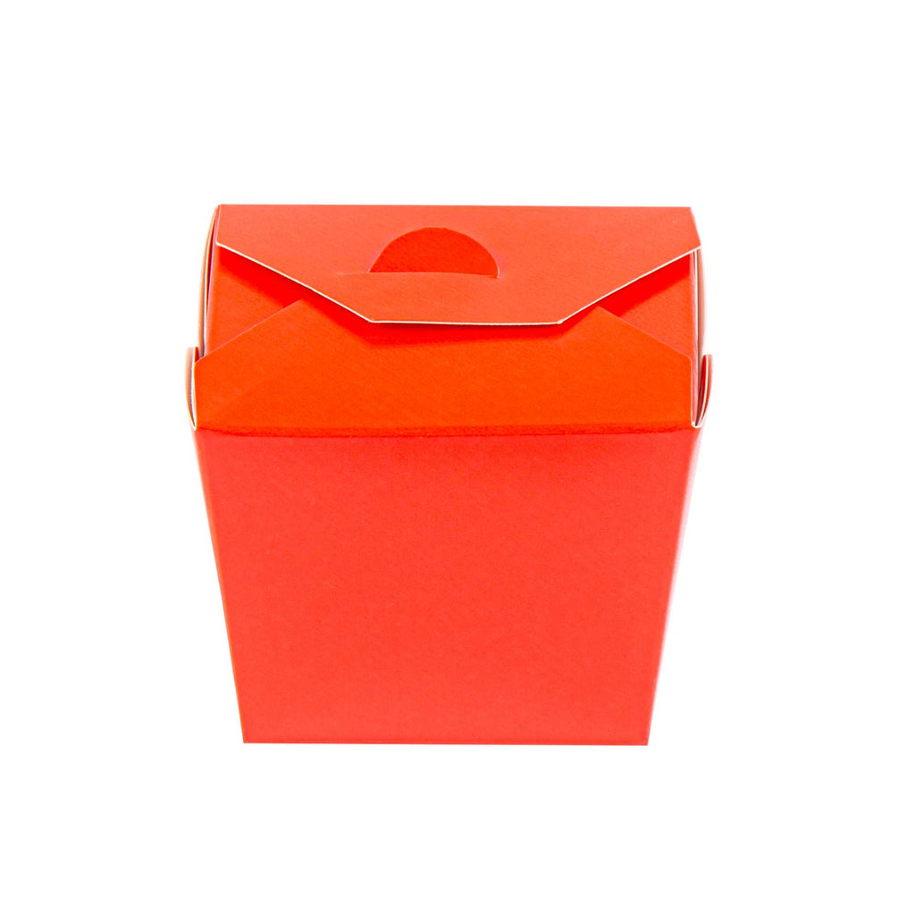 Bio Tek 8 oz Square Red Paper Noodle Take Out Container - 2 3/4" x 2 1/4" x 2 1/2" - 200 count box
