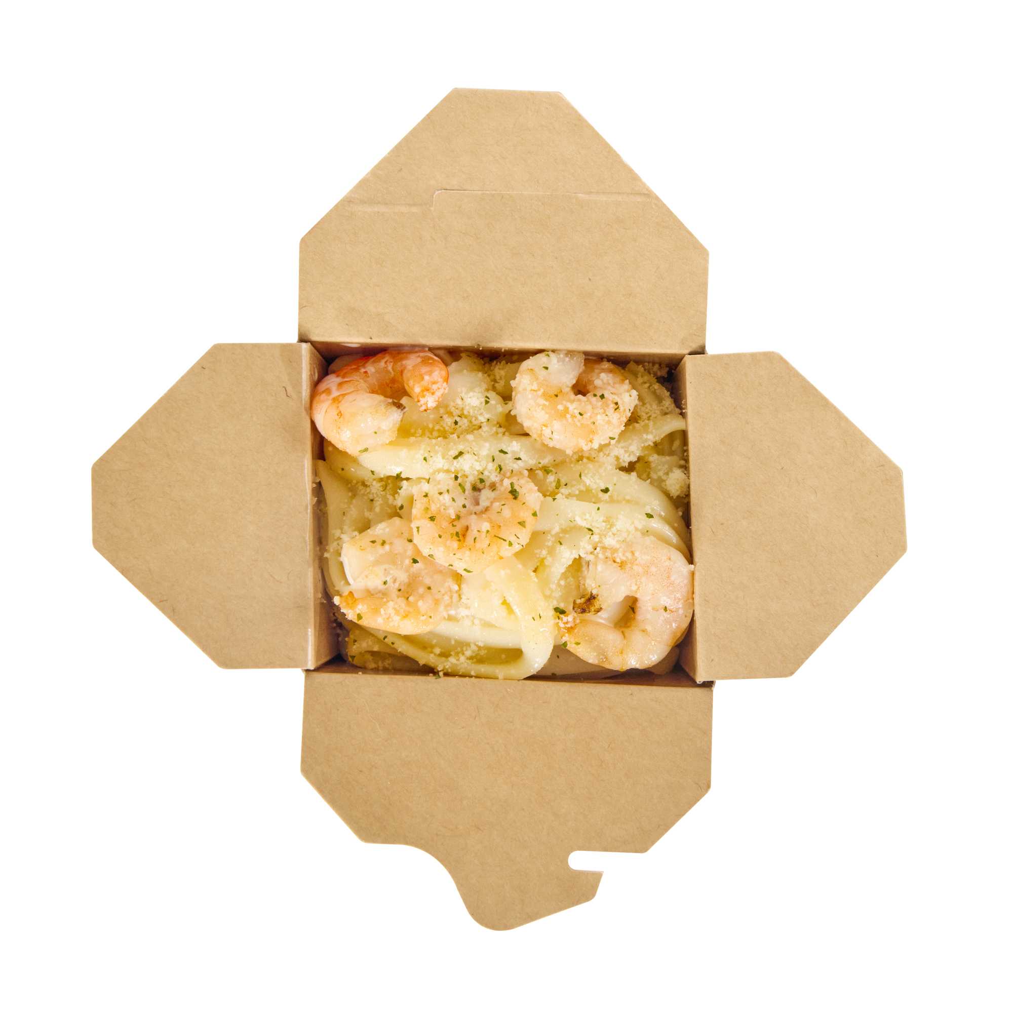 Bio Tek 16 oz Square Black Paper Noodle Take Out Container - 3 1/2" x 3" x 3 1/4" - 25 count box