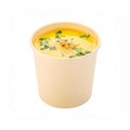 Bio Tek 12 oz Round Bamboo Paper Soup Container - 3 1/2" x 3 1/2" x 3 1/2" - 200 count box
