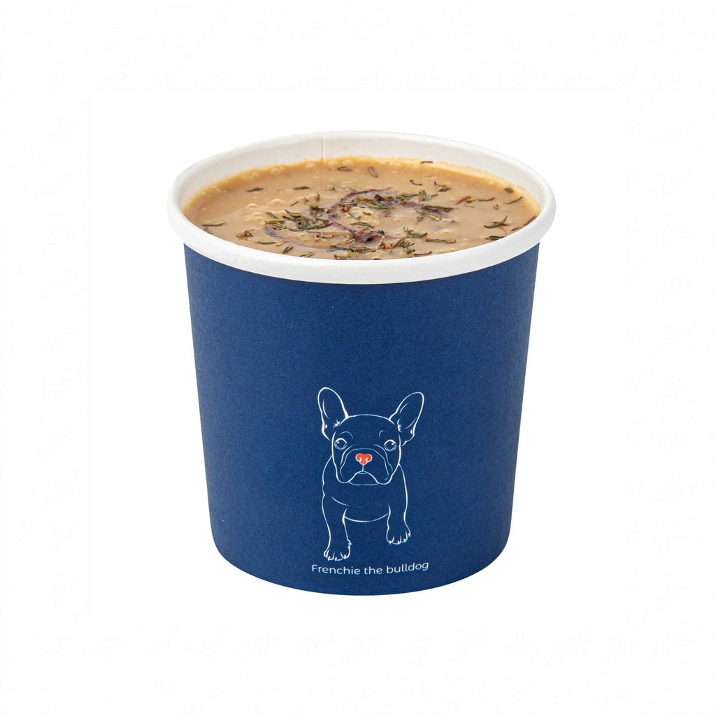 Bio Tek 12 oz Round Frenchie Paper Soup Container - 3 1/2" x 3 1/2" x 3 1/2" - 200 count box