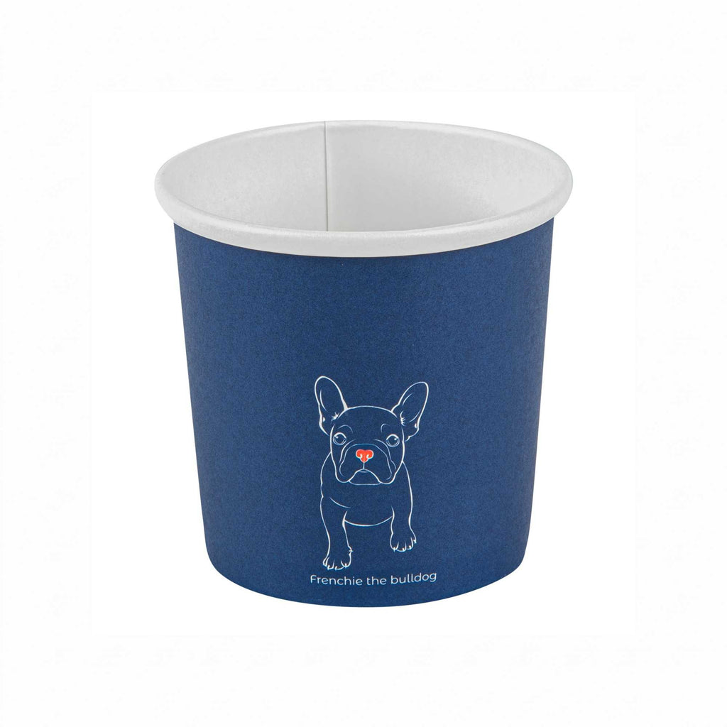 Bio Tek 12 oz Round Frenchie Paper Soup Container - 3 1/2" x 3 1/2" x 3 1/2" - 25 count box