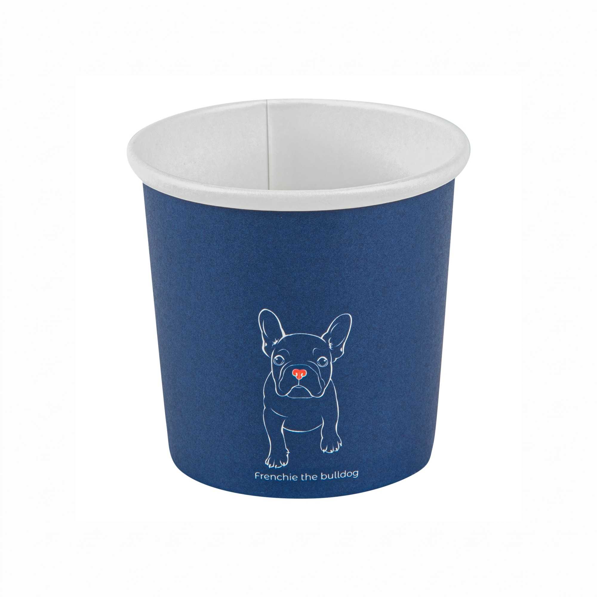 Bio Tek 12 oz Round Frenchie Paper Soup Container - 3 1/2" x 3 1/2" x 3 1/2" - 25 count box