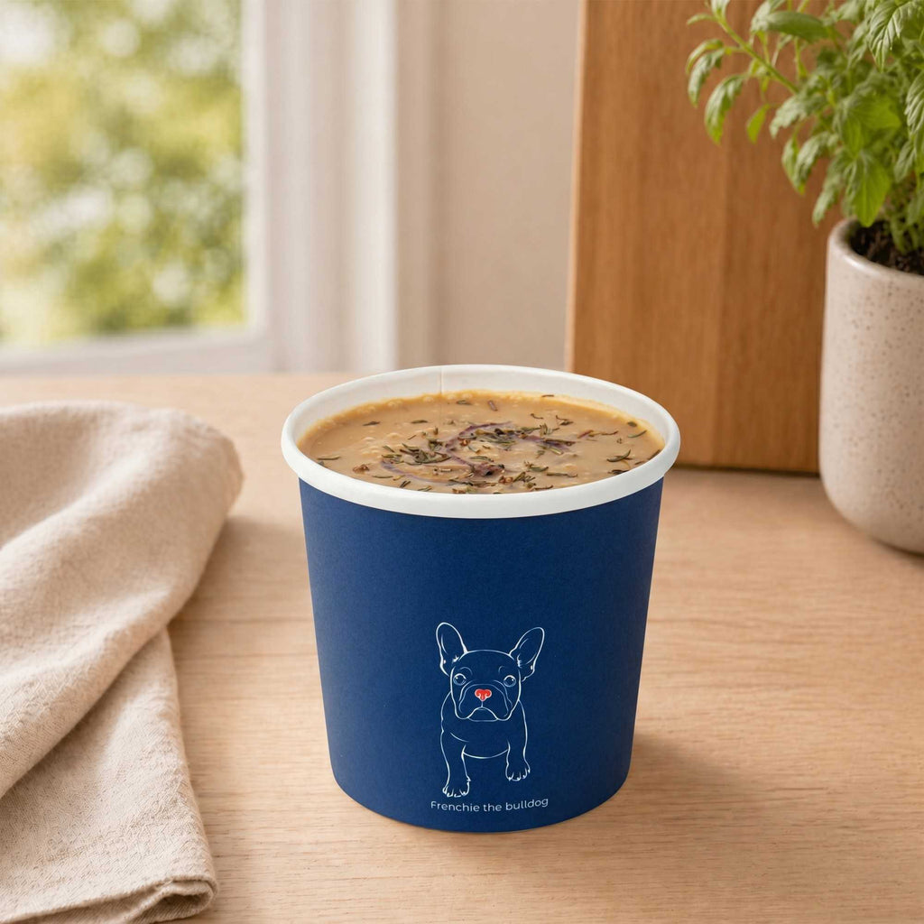 Bio Tek 12 oz Round Frenchie Paper Soup Container - 3 1/2" x 3 1/2" x 3 1/2" - 200 count box