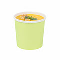 Bio Tek 12 oz Round Eco Green Paper Soup Container - 3 1/2" x 3 1/2" x 3 1/2" - 200 count box
