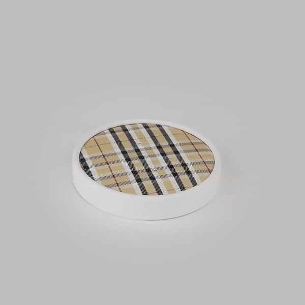 Bio Tek Round Plaid Paper Soup Container Lid - Fits 12 oz - 200 count box