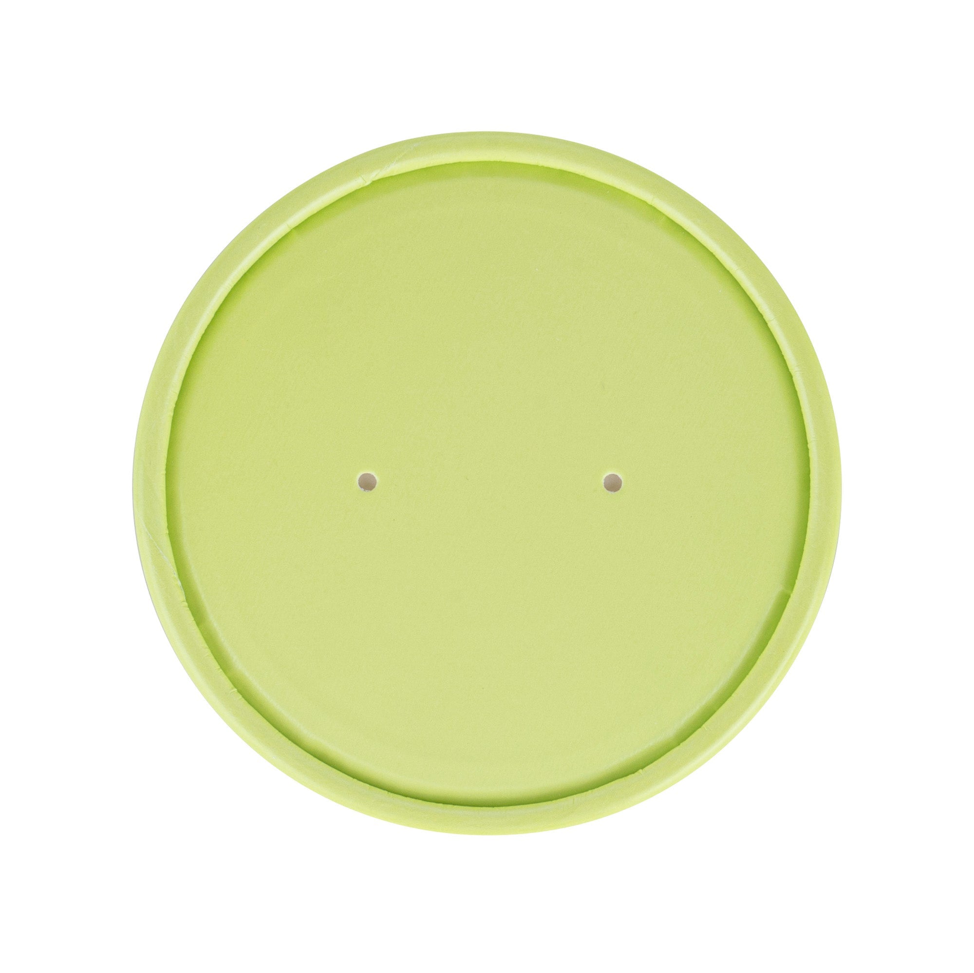 Bio Tek Round Eco Green Paper Soup Container Lid - Fits 12 oz - 25 count box