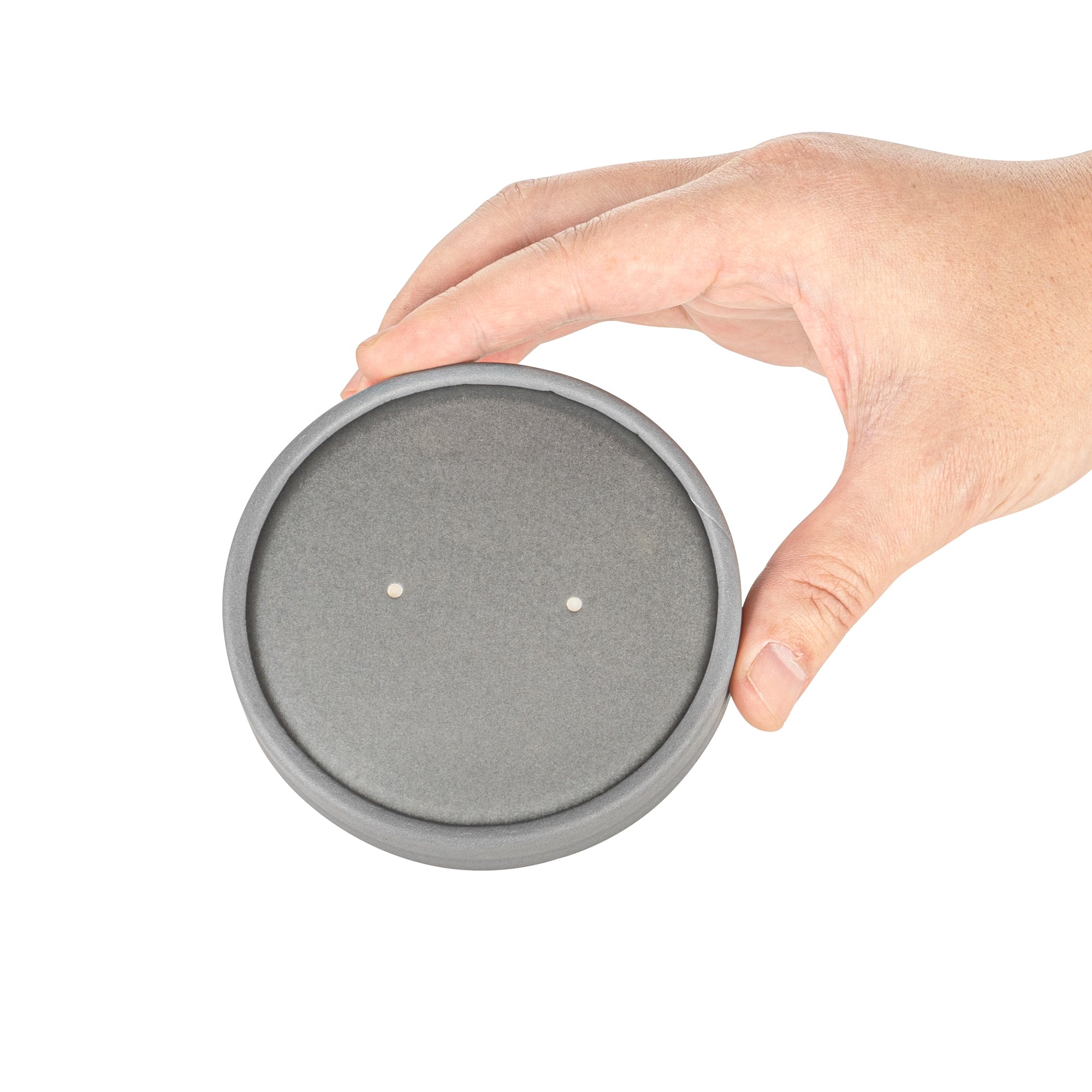 Bio Tek Round Gray Paper Soup Container Lid - Fits 12 oz - 200 count box