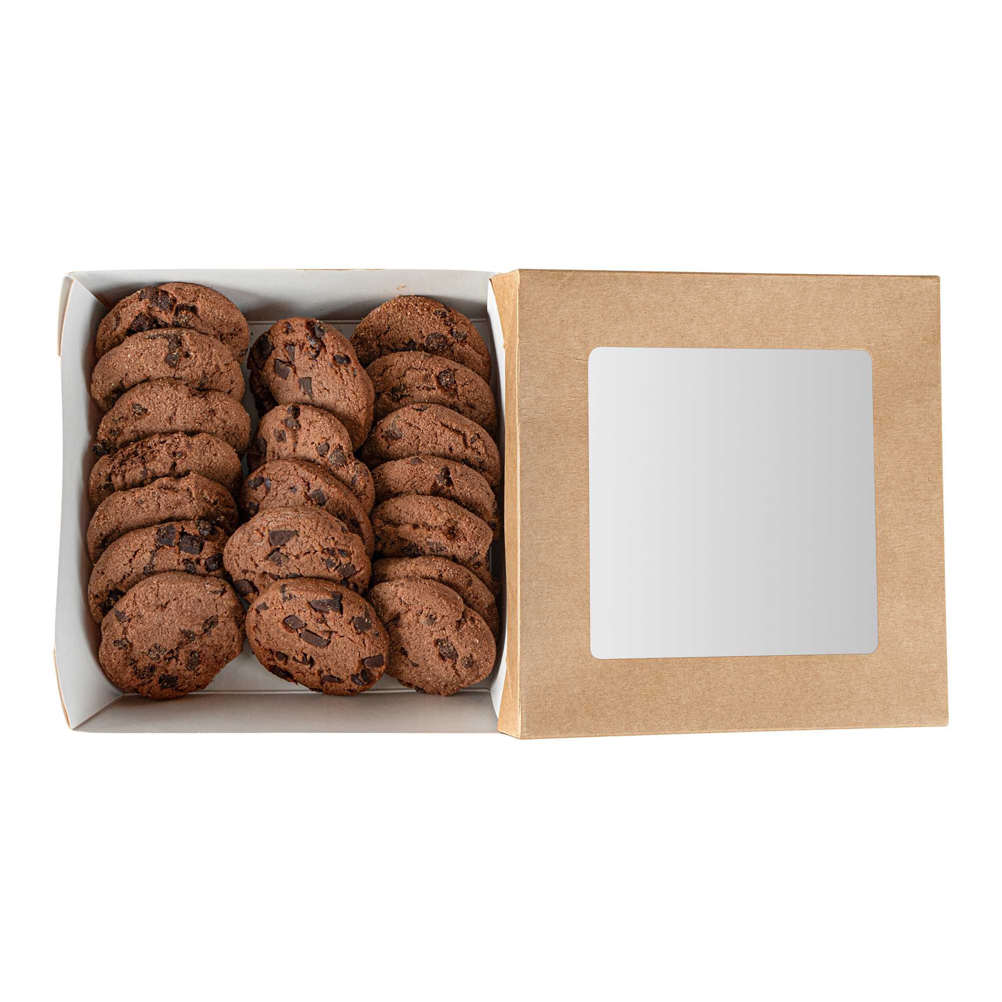 Cafe Vision 34 oz Square Kraft Paper Large Take Out Container - 6" x 6" x 2" - 25 count box