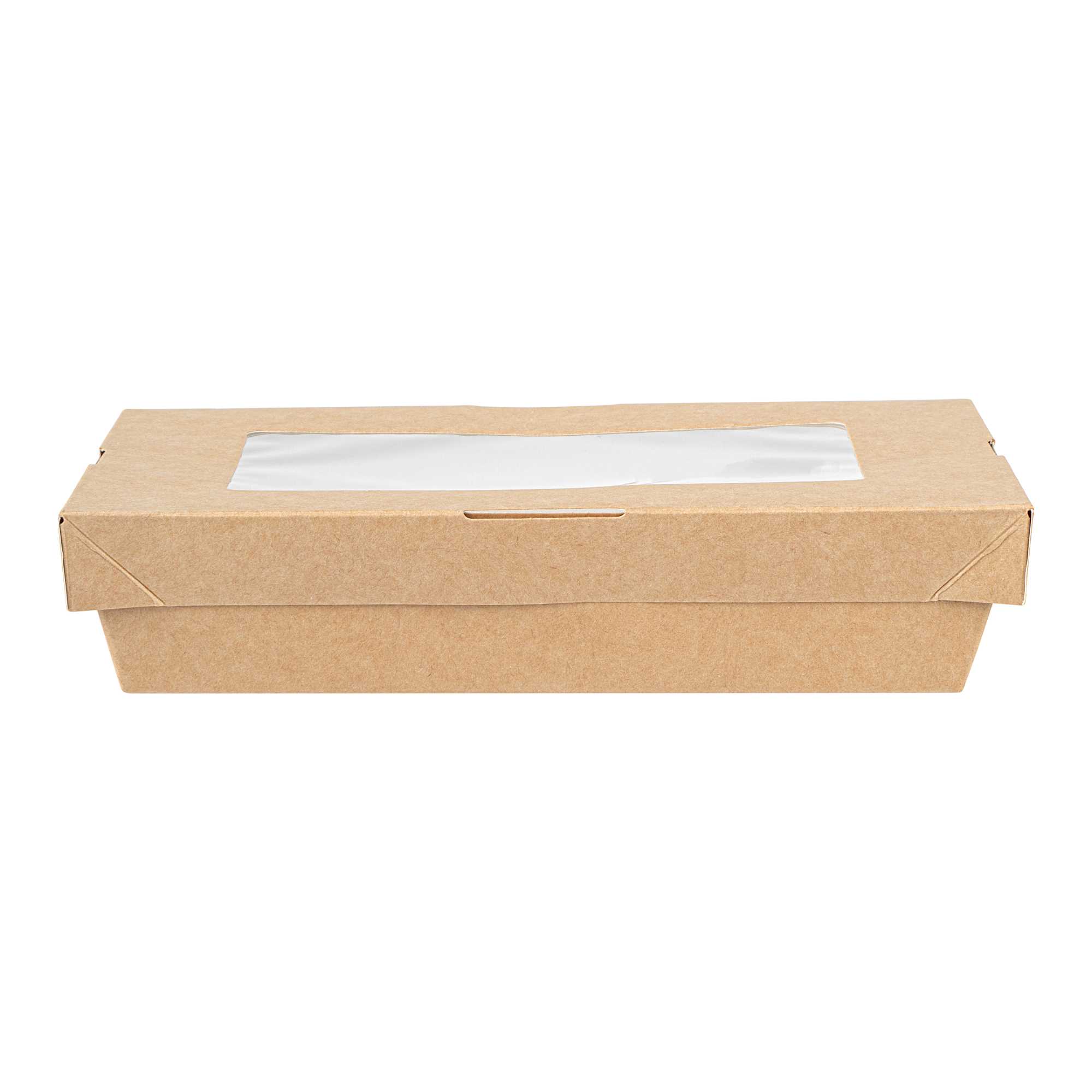 Cafe Vision 28 oz Rectangle Kraft Paper Small Take Out Container - 7 1/2" x 5" x 1 1/2" - 25 count box
