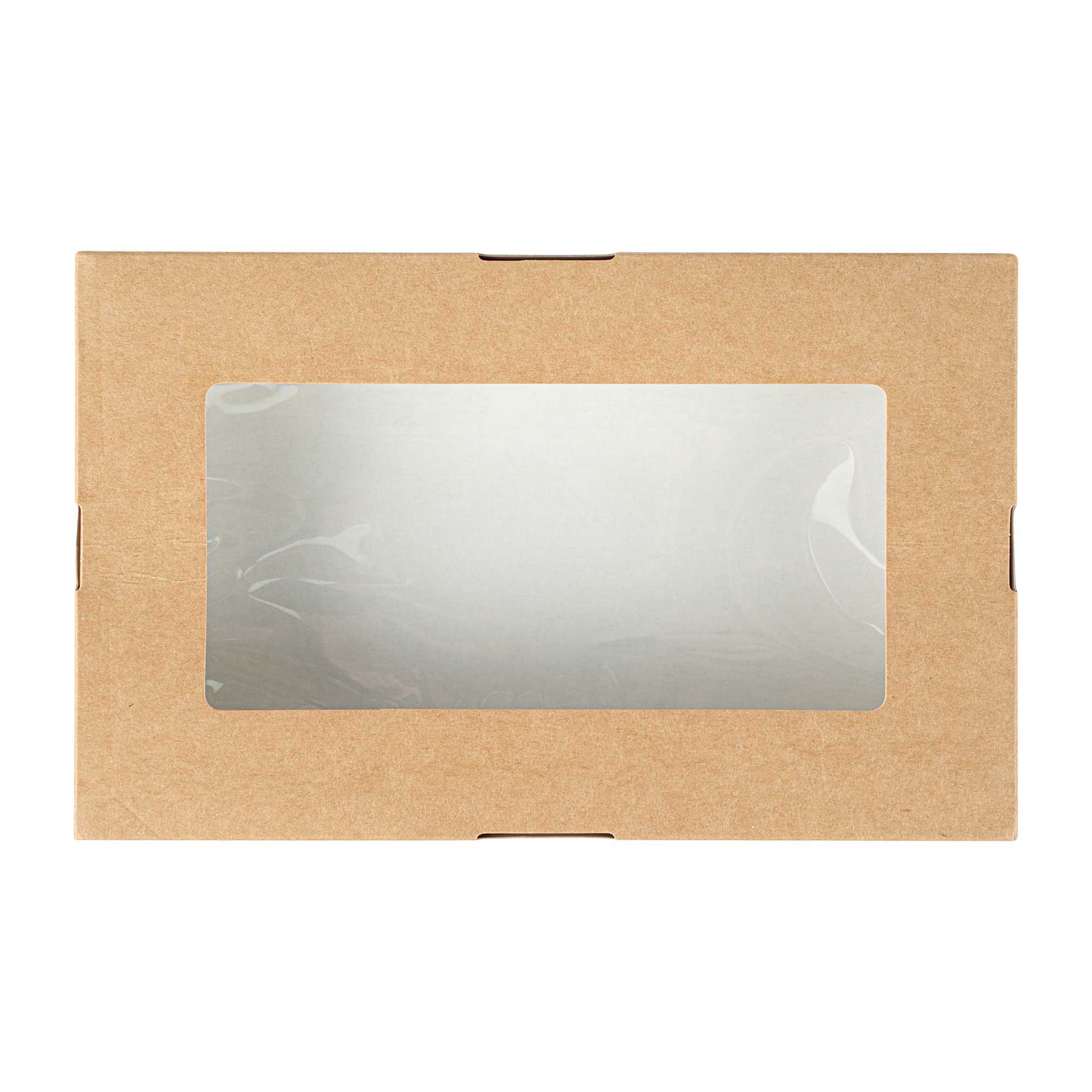 Cafe Vision 28 oz Rectangle Kraft Paper Small Take Out Container - 7 1/2" x 5" x 1 1/2" - 25 count box