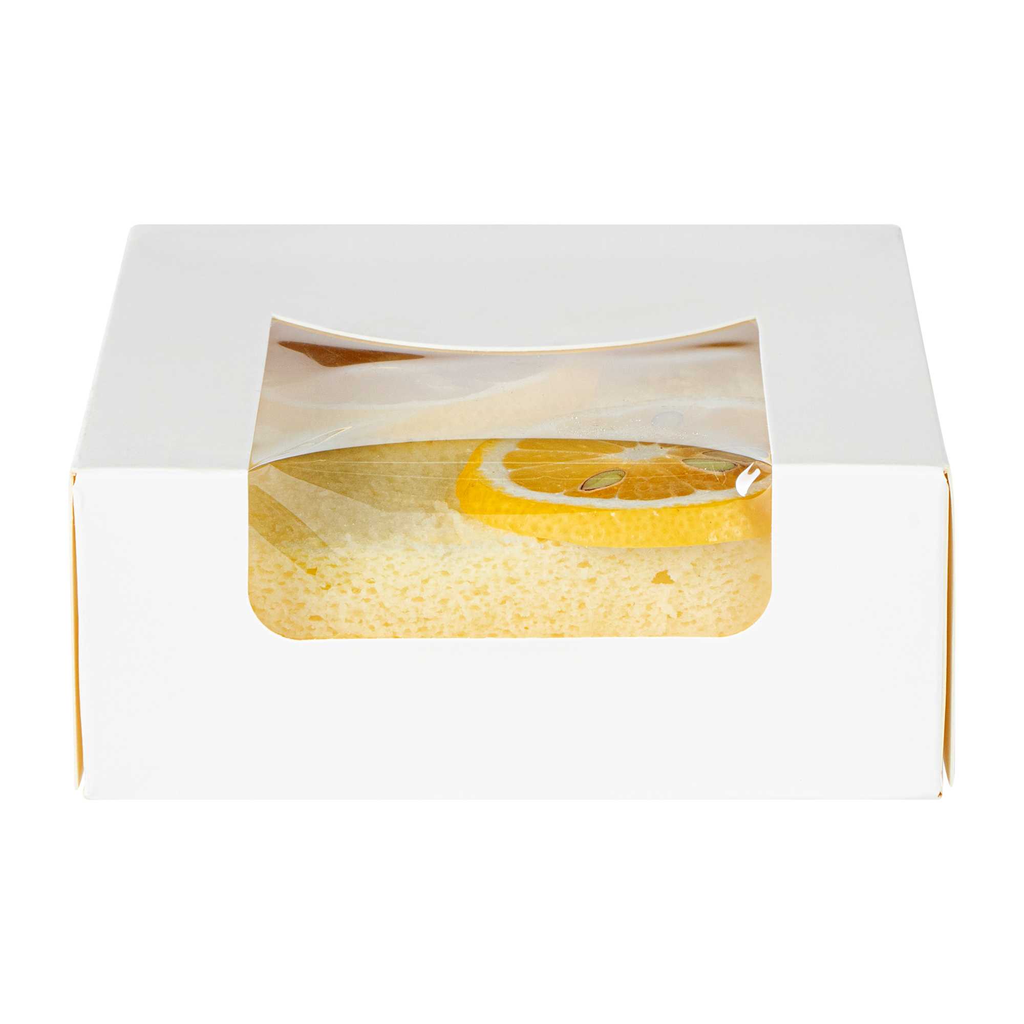 Cafe Vision 11 oz Square White Paper Small Take Out Container - 4" x 4" x 1 1/2" - 200 count box