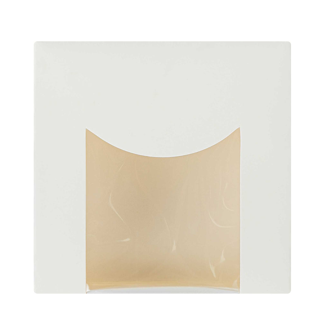 Cafe Vision 11 oz Square White Paper Small Take Out Container - 4" x 4" x 1 1/2" - 200 count box