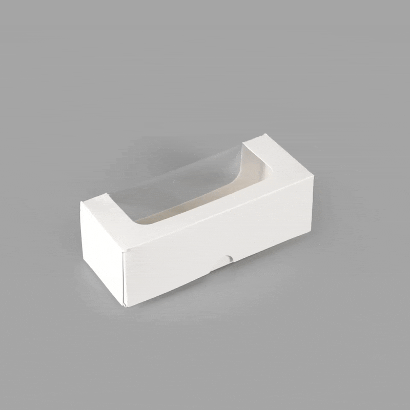 Cafe Vision 13 oz Rectangle White Paper Small Take Out Container - 6" x 2 1/2" x 2" - 50 count box