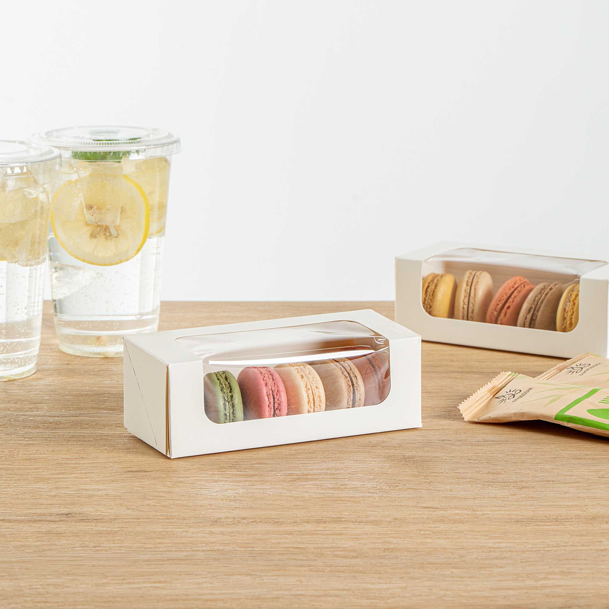 Cafe Vision 13 oz Rectangle White Paper Small Take Out Container - 6" x 2 1/2" x 2" - 50 count box