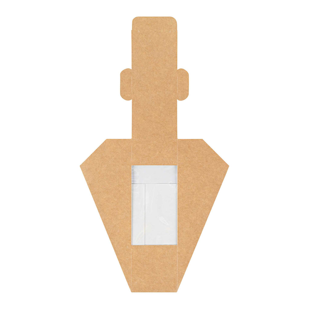 Cafe Vision Triangle Kraft Paper Small Sandwich Box - 4 3/4" x 4 3/4" x 2" - 200 count box