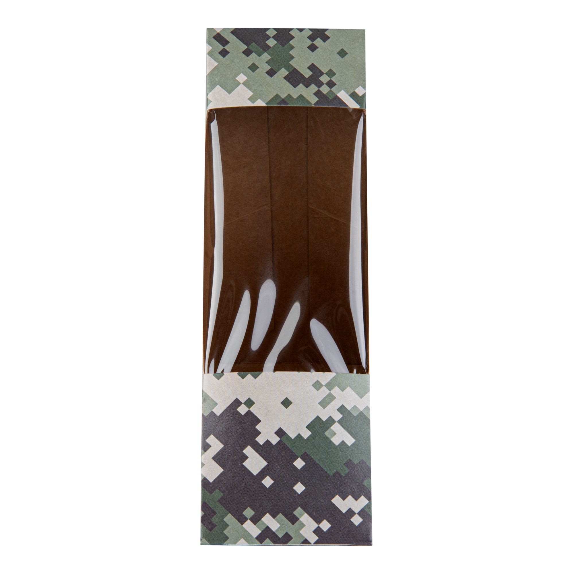 Cafe Vision Triangle Camouflage Paper Small Sandwich Box - 4 3/4" x 4 3/4" x 2" - 200 count box