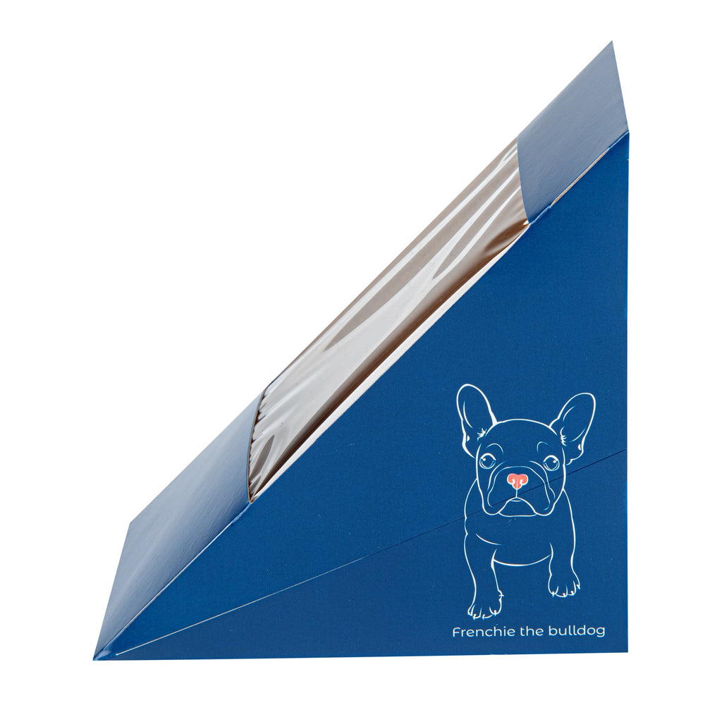 Cafe Vision Triangle Frenchie Paper Medium Sandwich Box - 4 3/4" x 4 3/4" x 2 3/4" - 25 count box