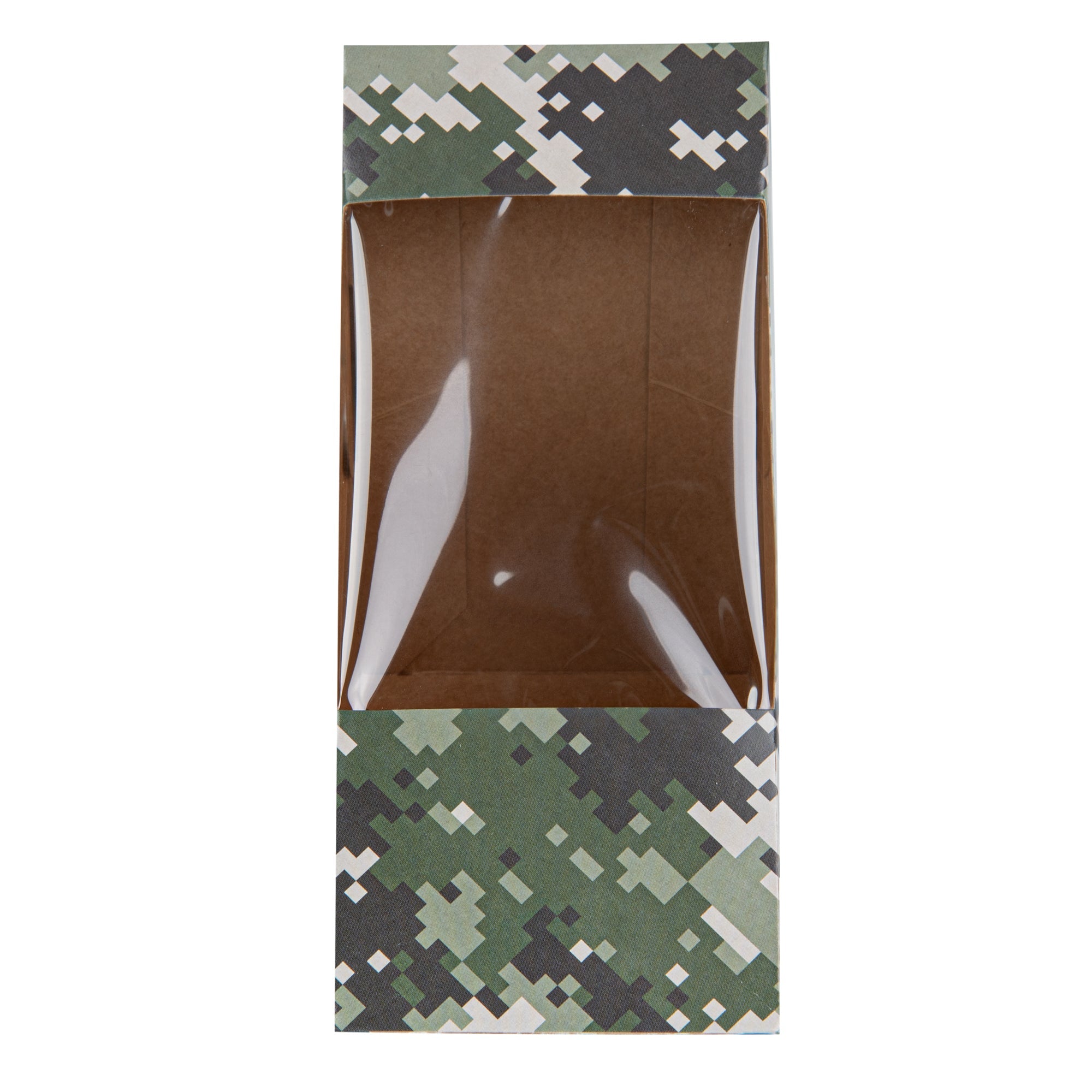 Cafe Vision Triangle Camouflage Paper Medium Sandwich Box - 4 3/4" x 4 3/4" x 2 3/4" - 200 count box