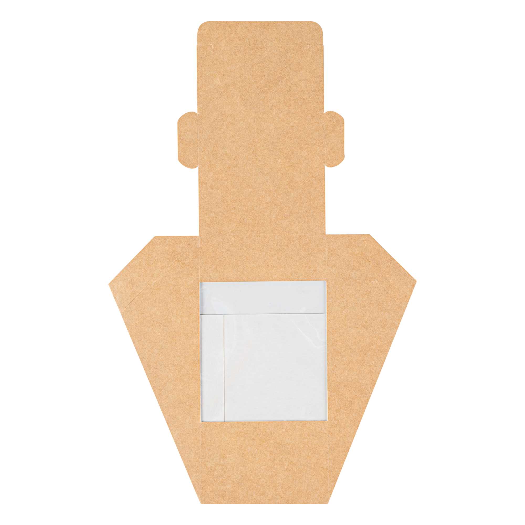 Cafe Vision Triangle Kraft Paper Large Sandwich Box - 4 3/4" x 4 3/4" x 3 1/4" - 25 count box