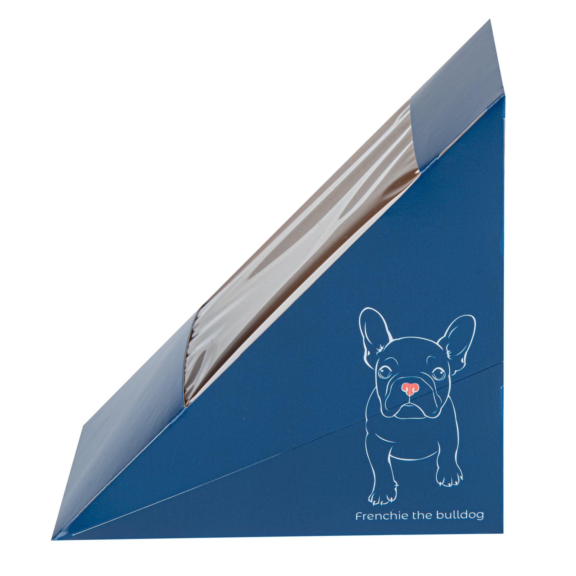 Cafe Vision Triangle Frenchie Paper Large Sandwich Box - 4 3/4" x 4 3/4" x 3 1/4" - 200 count box