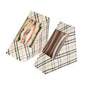 Cafe Vision Triangle Plaid Paper Large Sandwich Box - 4 3/4" x 4 3/4" x 3 1/4" - 200 count box