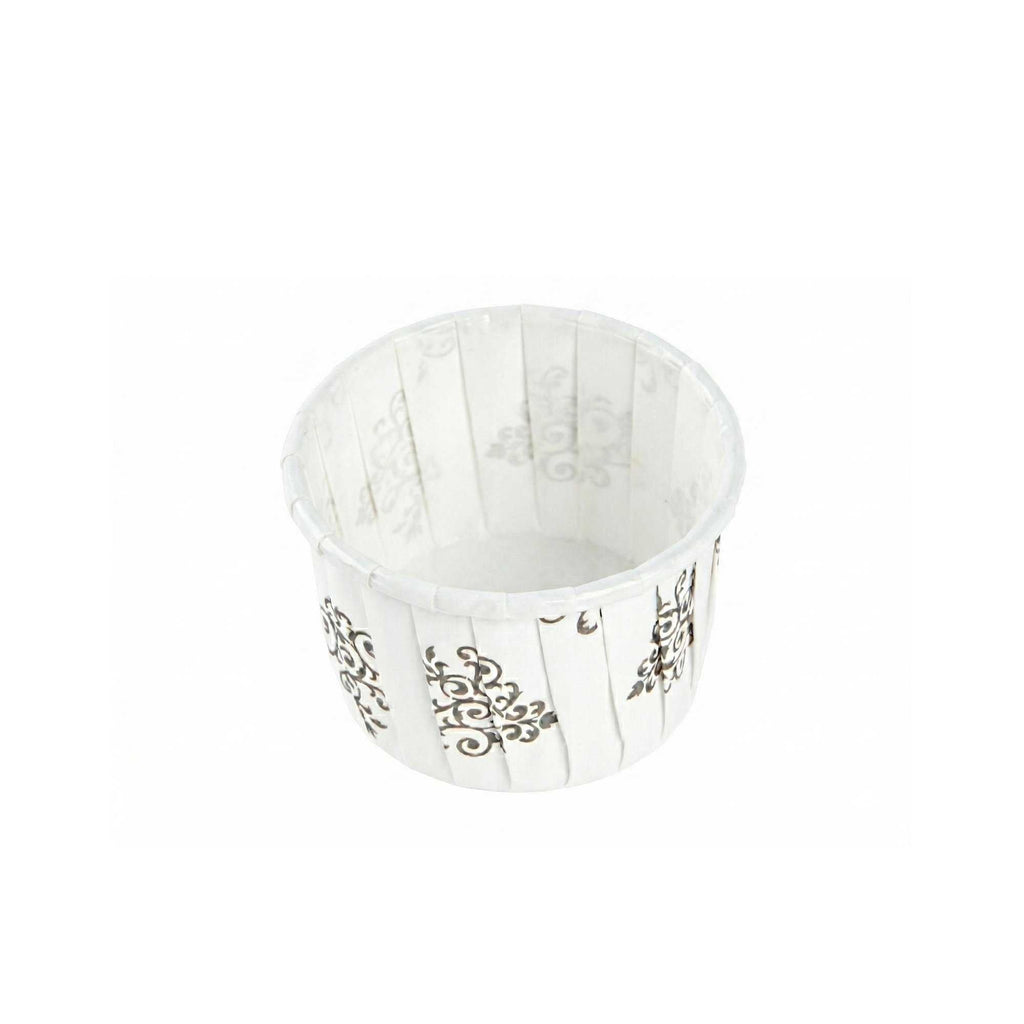Panificio 2 oz Round Vintage Floral Paper Medium Baking Cup - Pleated - 2 1/4" x 2 1/4" x 1 1/2" - 200 count box