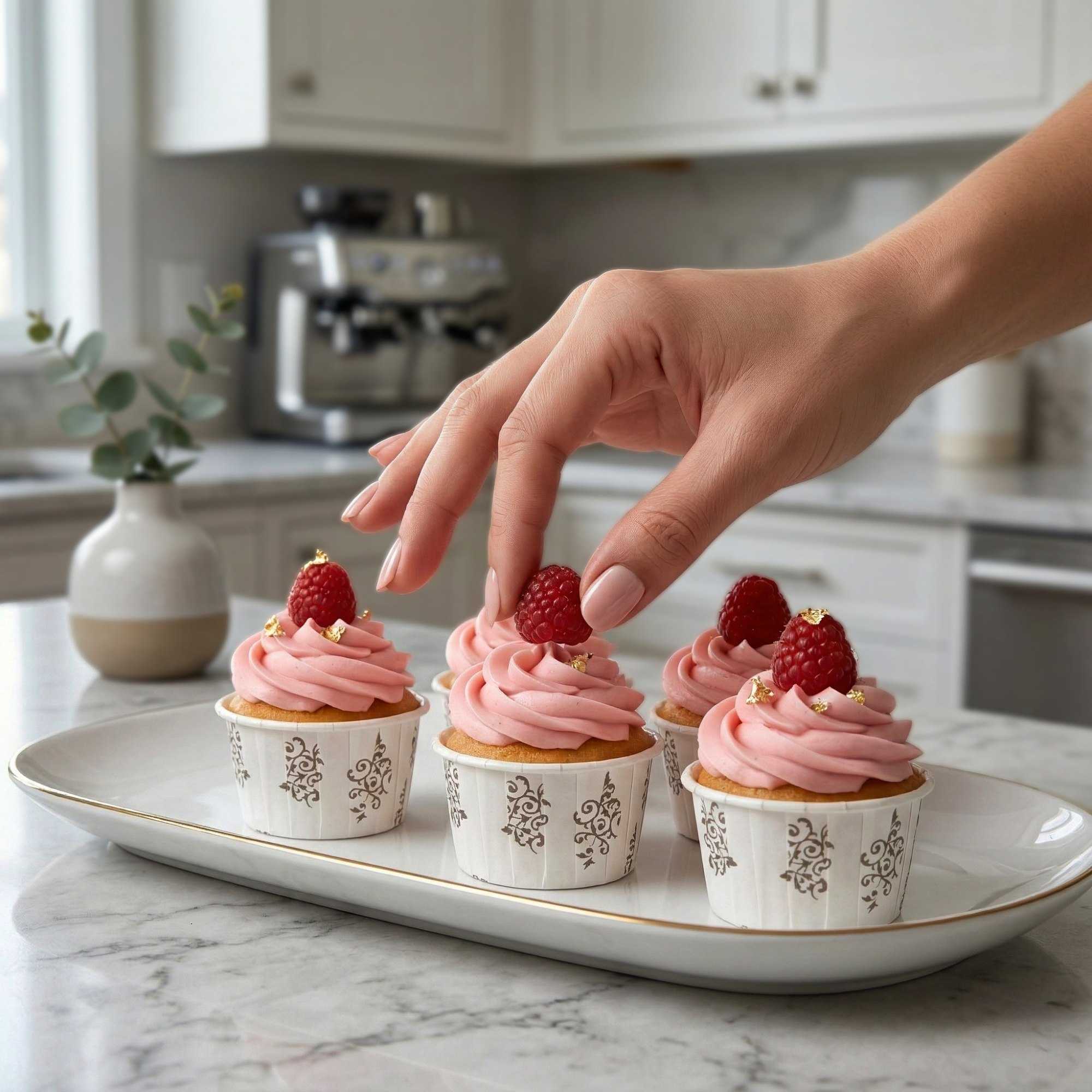Panificio 2 oz Round Vintage Floral Paper Medium Baking Cup - Pleated - 2 1/4" x 2 1/4" x 1 1/2" - 200 count box