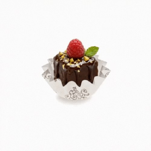 Panificio 0.4 oz Round Vintage Floral Paper Mini Baking Cup - Flared - 2" x 2" x 1/2" - 200 count box