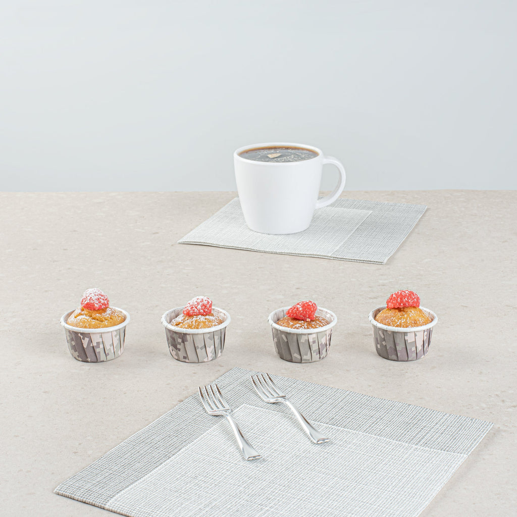 Panificio 1 oz Round Camouflage Paper Small Baking Cup - Pleated - 2" x 2" x 1 1/4" - 200 count box